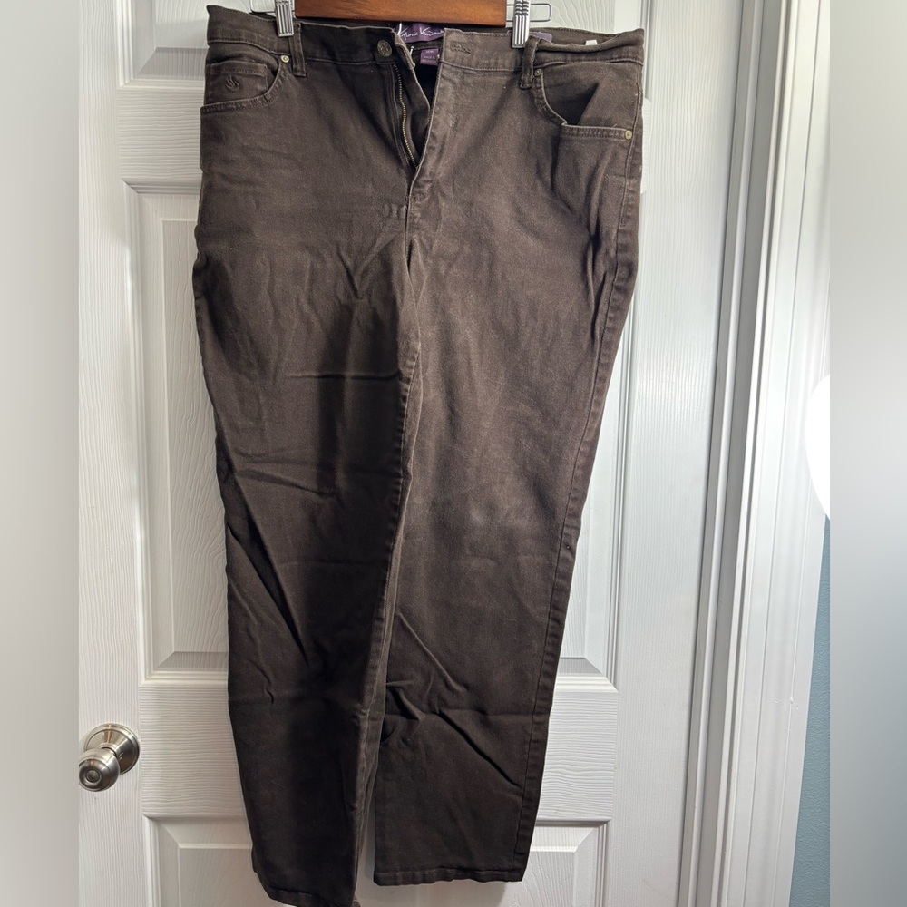EUC brown pants Gloria Vanderbilt sz16w